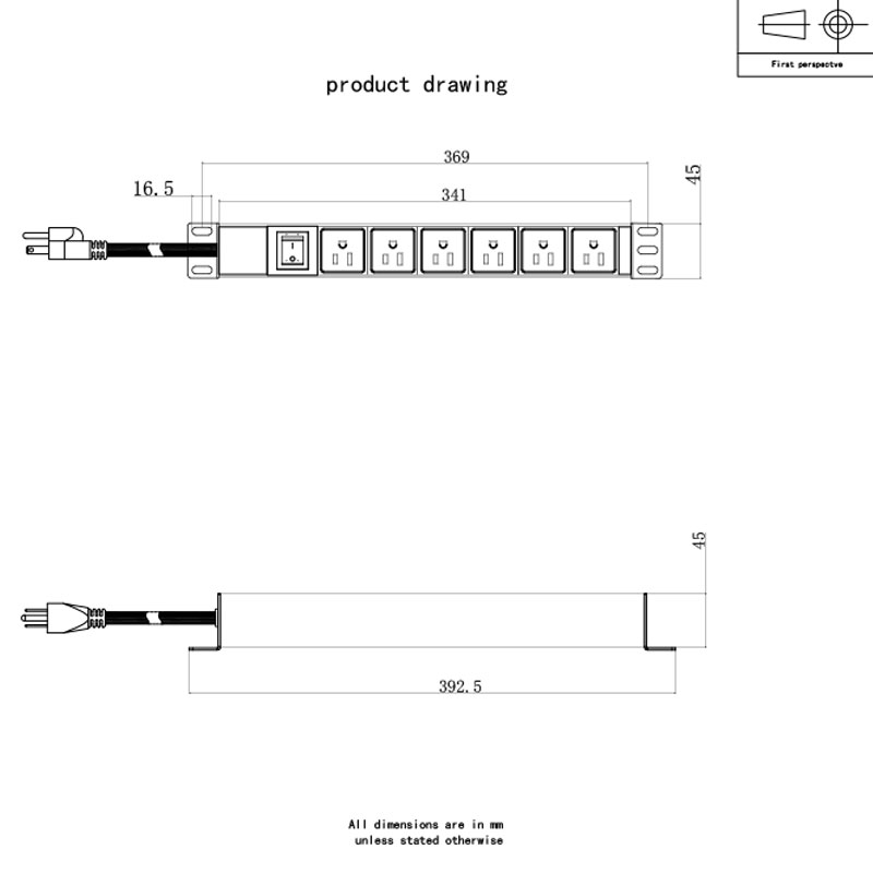 6 načina US Horizontal Switched Rack Pdu 1U